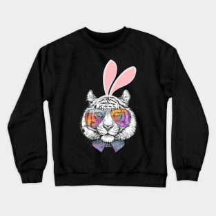 Easter Shirt Tiger Funny Bunny Ears _ Eggs Tiger Gift Crewneck Sweatshirt